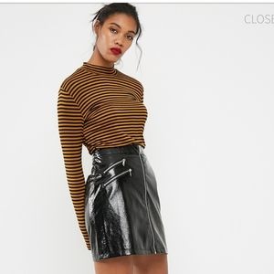 ASOS NWT Black skirt with zippers